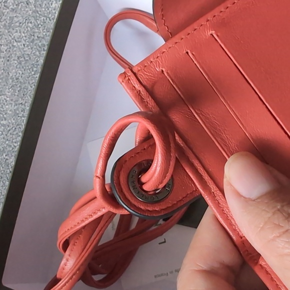 Longchamp Le Pliage Cuir Card Wallet Lanyard - Picture 3 of 7